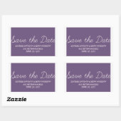 Sticker Rectangulaire Whimsy Save Date Stickers, violet (Feuille)