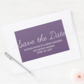 Sticker Rectangulaire Whimsy Save Date Stickers, violet (Enveloppe)