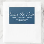 Sticker Rectangulaire Whimsy Save the Date Stickers, Bleu (Sac)