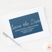 Sticker Rectangulaire Whimsy Save the Date Stickers, Bleu (Enveloppe)