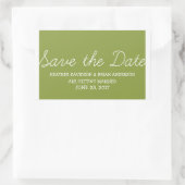 Sticker Rectangulaire Whimsy Save the Date Stickers, Olive Green (Sac)
