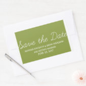 Sticker Rectangulaire Whimsy Save the Date Stickers, Olive Green (Enveloppe)