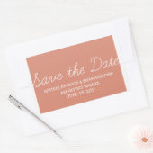 Sticker Rectangulaire Whimsy Save the Date Stickers, Orange (Enveloppe)