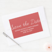 Sticker Rectangulaire Whimsy Save the Date Stickers, Rouge (Enveloppe)