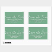 Sticker Rectangulaire Whimsy Save the Date Stickers, Vert (Feuille)