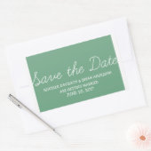 Sticker Rectangulaire Whimsy Save the Date Stickers, Vert (Enveloppe)