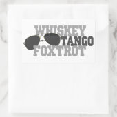 Sticker Rectangulaire Whiskey Tango Foxtrot - Vêtements d'aviation (Sac)
