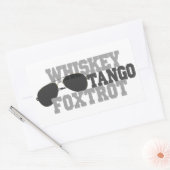 Sticker Rectangulaire Whiskey Tango Foxtrot - Vêtements d'aviation (Enveloppe)