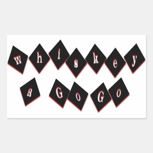 Sticker Rectangulaire Whisky A (Devant)