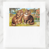 Sticker Rectangulaire Whispering Cat, Louis Wain (Sac)