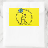 Sticker Rectangulaire Whistle Tin - Le Monde Se Révolue Autour De St Rec (Sac)