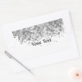 Sticker Rectangulaire White and Faux glitter personalized (Enveloppe)