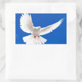 Sticker Rectangulaire White Dove Bird Peace Love Flying Sky (Sac)