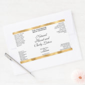 Sticker Rectangulaire White & Gold Foil Cosmetics Bottle Label (Enveloppe)