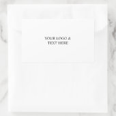 Sticker Rectangulaire White Personalized – Your Logo & Text Here (Sac)