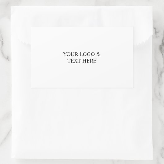 Sticker Rectangulaire White Personalized – Your Logo & Text Here (Sac)