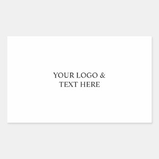 Sticker Rectangulaire White Personalized – Your Logo & Text Here
