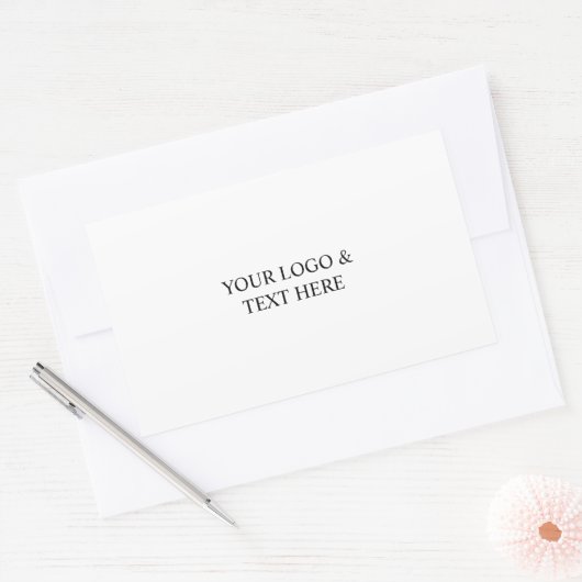 Sticker Rectangulaire White Personalized – Your Logo & Text Here (Enveloppe)