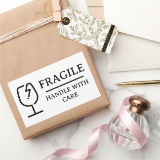 Sticker Rectangulaire White Professional Fragile Handle With Care