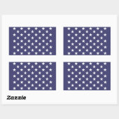 Sticker Rectangulaire White Stars (Feuille)