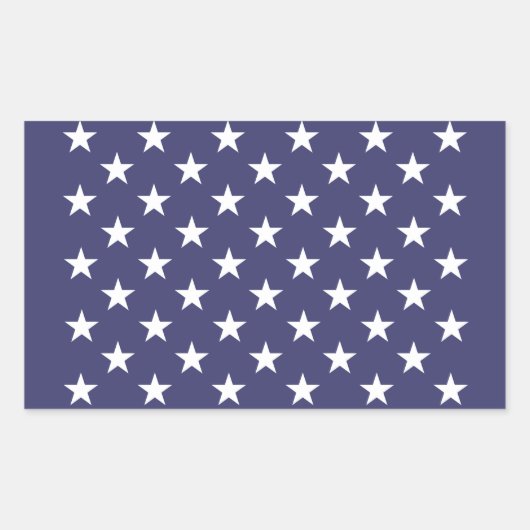 Sticker Rectangulaire White Stars (Devant)