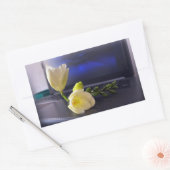Sticker Rectangulaire White yellow freesia (Enveloppe)