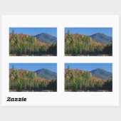 Sticker Rectangulaire Whiteface Mountain sur Little Cherrypatch Pond (Feuille)