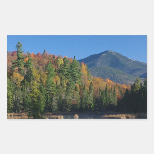 Sticker Rectangulaire Whiteface Mountain sur Little Cherrypatch Pond (Devant)