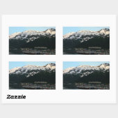 Sticker Rectangulaire Whittier at Dusk Pittoresque Alaska Photographie (Feuille)