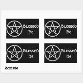 Sticker Rectangulaire Wiccan et Magick Pentagram Pentacle - M1 (Feuille)