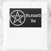 Sticker Rectangulaire Wiccan et Magick Pentagram Pentacle - M1 (Sac)