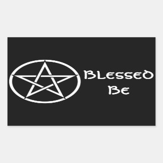 Sticker Rectangulaire Wiccan et Magick Pentagram Pentacle - M1