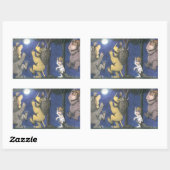 Sticker Rectangulaire Wild Things and Max Dancing in Moonlight (Feuille)