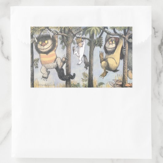 Sticker Rectangulaire Wild Things and Max Swinging From Trees (Sac)