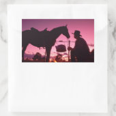 Sticker Rectangulaire Wild West Camping (Sac)