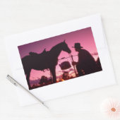 Sticker Rectangulaire Wild West Camping (Enveloppe)