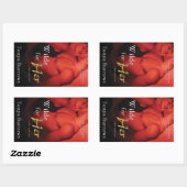 Sticker Rectangulaire Wilde pour elle par Tonya Burrows (Feuille)