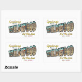 Sticker Rectangulaire Wildwood NJ (Feuille)