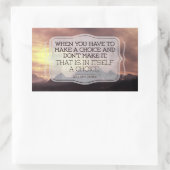 Sticker Rectangulaire William James Citation Inspirationnelle "Choix" (Sac)