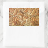 Sticker Rectangulaire William Morris Acanthe Brun Feuilles d'automne (Sac)