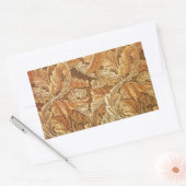 Sticker Rectangulaire William Morris Acanthe Brun Feuilles d'automne (Enveloppe)