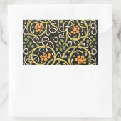 Sticker Rectangulaire William Morris Black Floral Art (Sac)