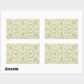 Sticker Rectangulaire William Morris Borage Mariage Vert Doux (Feuille)