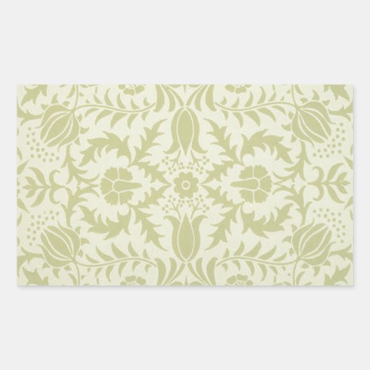 Sticker Rectangulaire William Morris Borage Mariage Vert Doux (Devant)