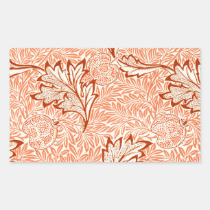 Sticker Rectangulaire William Morris Botanical Apple Design