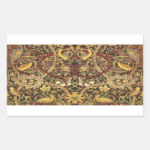 Sticker Rectangulaire William Morris Bullerswood Tapisserie Faux