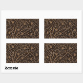 Sticker Rectangulaire William Morris Campion Cuir Damassé (Feuille)