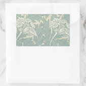 Sticker Rectangulaire William Morris Classique Tulipe Bleu Floral (Sac)