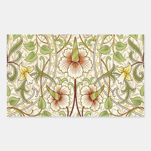Sticker Rectangulaire William Morris Daffodil Fond d'écran classique (Devant)