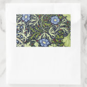 Sticker Rectangulaire William Morris Fleur d'antiquité aux algues marine (Sac)
